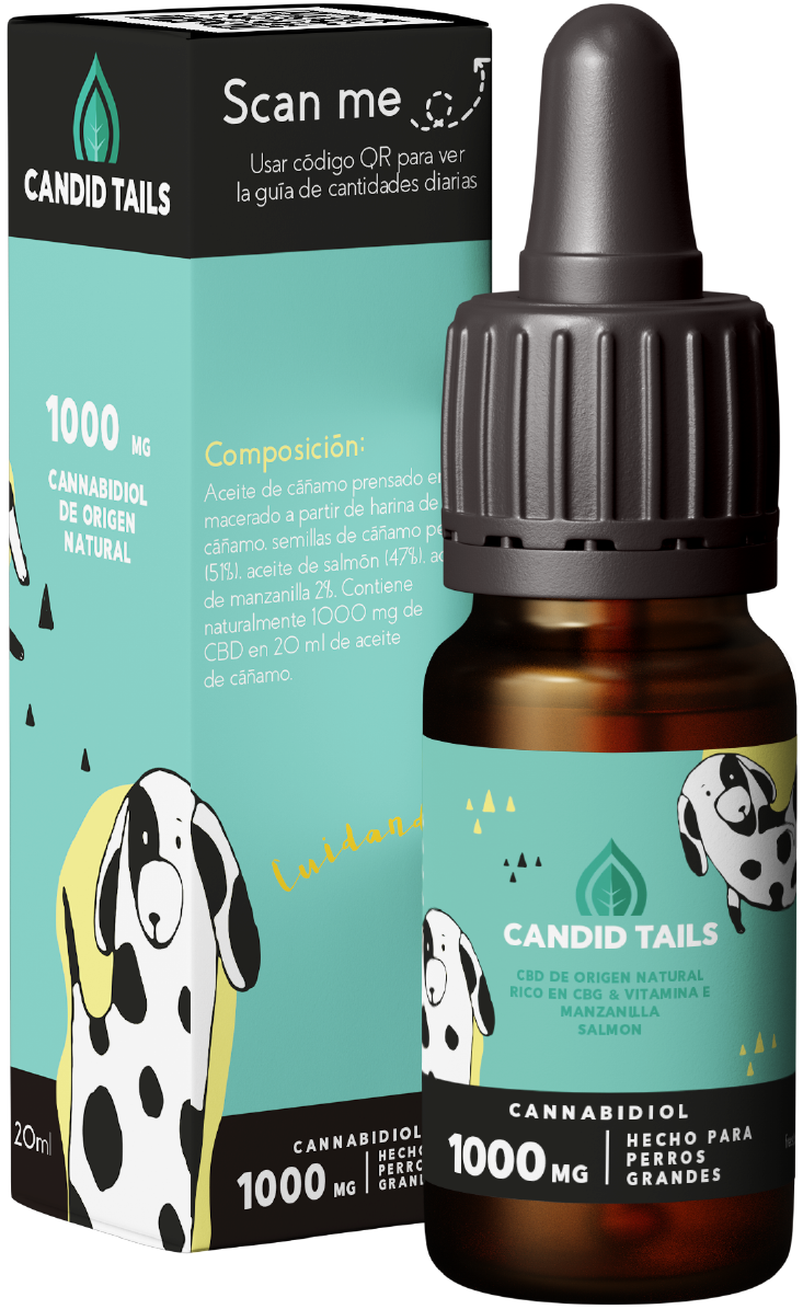 Petidibidiol aceite para perros grandes 1000 mg + 20 ml